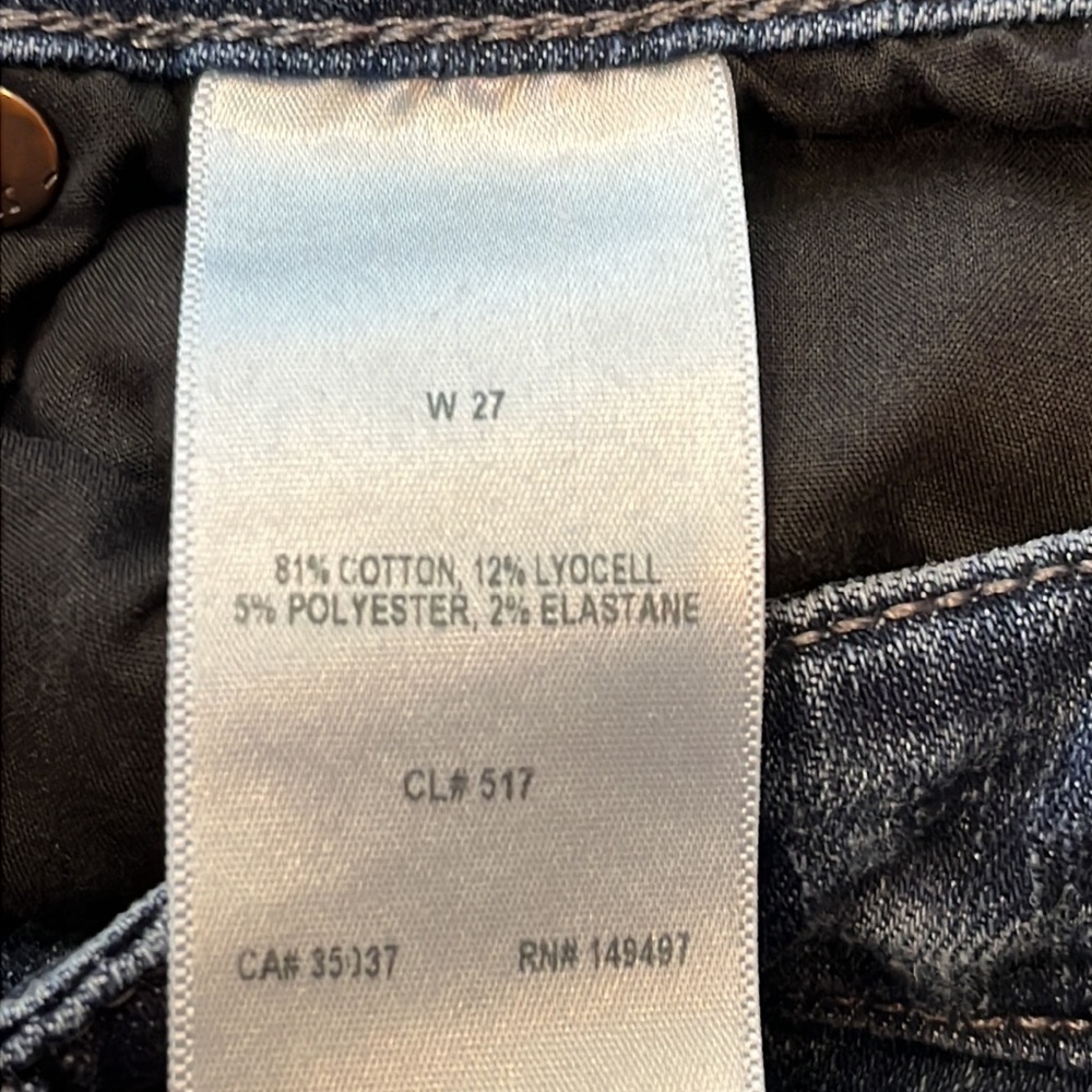 Joe's High Rise Skinny Jeans Size 27 Dark Wash Blue Denim Stretchy Cotton Blend - Picture 5 of 6